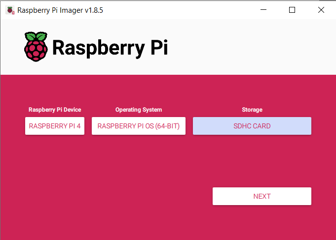 An image of the RPi Imager software screen while writing the image to the SD card